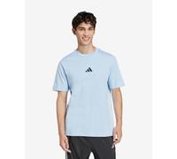 T-shirt adidas Essentials Small Logo Single Jersey manches courtes bleu clair noir - M