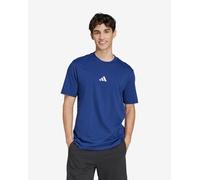 T-shirt adidas Essentials Small Logo Single Jersey manches courtes bleu foncé blanc - L