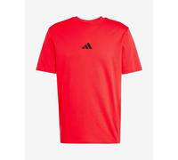 T-shirt adidas Essentials Small Logo Single Jersey manches courtes rouge noir - XXL
