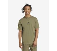 T-shirt adidas Essentials Small Logo Single Jersey manches courtes vert kaki noir - M