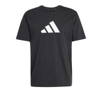 ADIDAS SPORTSWEAR T-Shirt fonctionnel 'FI 3BAR' noir / blanc, Taille S