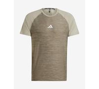 T-shirt adidas Gym+ Training 3 bandes manche courte vert kaki - S