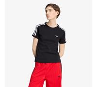Adidas WMNS PINSTRIPE SHORT SLEEVE SLIM TEE women Shortsleeves black taille: L