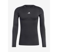 T-shirt adidas TECHFIT Compression 3 bandes manche longue noir pur - XXL