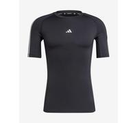 Adidas Techfit 3 Stripes Short Sleeve T-shirt Noir M Homme