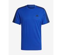 T-shirt adidas Train Essentials 3 bandes manche courte bleu électrique noir - S