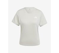 T-shirt adidas Train Essentials Workout 3 bandes manches courtes beige blanc femme - XS