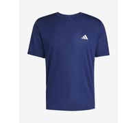 T-shirt adidas Workout Essentials Base 3 bandes manches courtes bleu foncé blanc - S