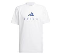 Adidas T-shirt Worldwide Hoops Logo Performance Graphic Blanc 2XL Homme