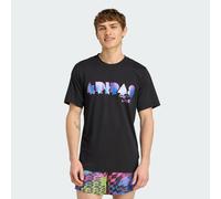 ADIDAS SPORTSWEAR T-Shirt fonctionnel 'Adidas x Jeremy Scott' bleu néon / violet néon / noir, Taille M