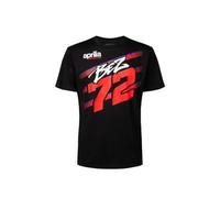 T-shirt Adulte Marco Bezzecchi 72 Aprilia Moto GP noir (FR/ES, Alpha/lettres, TG, Taille normale, Taille normale, Noir)