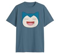 T-shirt adulte Pokémon à gros visage Ronflex (gris ardoise, XXL)