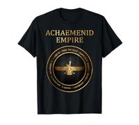 T-Shirt Agema Empire Perse Rois achéménides de Perse Noir Unisex-Adultes Manche courte Classique Small EU 33 inches Col roulé Manche double Coton Imported Homme Femme