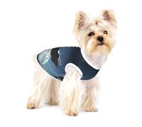 T-shirt Aigle Under The Stars pour chien, taille M, extensible, doux, frais, sans manches, à rayures, vêtements respirants pour chiot, chaton, chat de taille S