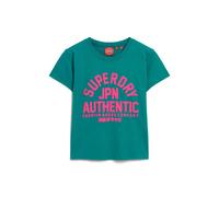 T-shirt ajustÃ© Ã imprimÃ© en relief femme Superdry Vert S