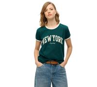 T-shirt ajustÃ© femme Superdry Athletic Essential Ringer Vert S