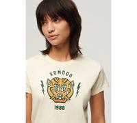T-shirt ajustÃ© femme Superdry X Komodo Tiger Blanc L