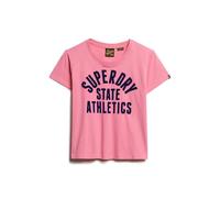 T-shirt ajustÃ© floquÃ© femme Superdry Varsity Rose XS