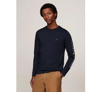 T-Shirt Ajusté À Logo Et Manches Longues Tommy Logo Long Sleeve Tee/Navy Blue - Xxxl
