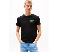 T-Shirt Ajusté À Logo Lettre Bulle Tjm Slim Bubble Print Ss Tee Ext/Black - S