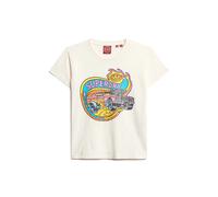 Superdry Neon Motor Graphic Fitted Short Sleeve T-shirt Blanc L Femme