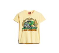 Superdry Neon Motor Graphic Fitted Short Sleeve T-shirt Jaune L Femme