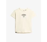 T-shirt ajusté à strass effet tatouage femme Superdry Blanc XS