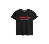 Superdry Sportswear Logo Fitted Short Sleeve T-shirt Noir S Femme