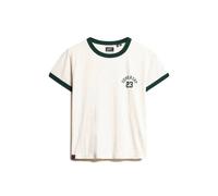 Superdry Athletic Ringer Fitted Short Sleeve T-shirt Blanc L Femme