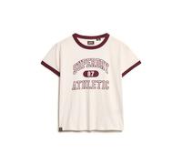 Superdry Athletic Ringer Short Sleeve T-shirt Blanc M Femme