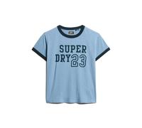Superdry Athletic Ringer Fitted Short Sleeve T-shirt Bleu M Femme