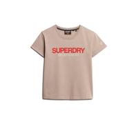 Superdry Sportswear Logo Fitted Short Sleeve T-shirt Beige M Femme