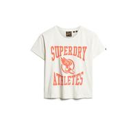 Superdry Varsity Flocked Fitted Short Sleeve T-shirt Blanc XS Femme
