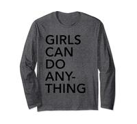T-shirt ajusté Girls Can Do Anything Manche Longue