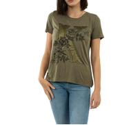 T-shirt ajusté - ONLY LICENCE - onlVic Solid Woven - Bleu - Manches courtes - Col arrondi 36