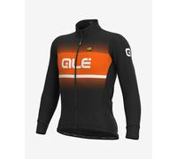 Ale Solid Blend Long Sleeve Jersey Noir S Homme Black / Fluo Orange