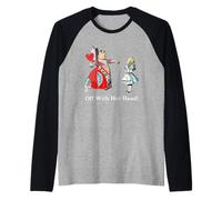 T-Shirt Alice and The Queen of Hearts Off with Her Head Manche Raglan