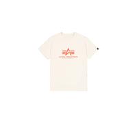 Alpha Industries Basic Big Logo Carbon T-Shirt pour homme Taille M - Blanc
