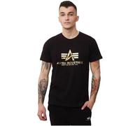 T-shirt Alpha Industries Basic Foil Print Noir L