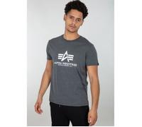T-shirt - Alpha Industries - Basic - Noir chiné/blanc - 100% Coton - 4XL