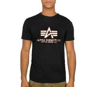 T-shirt Alpha Industries Basic-Shirt Foil Print Noir S
