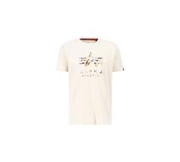 Alpha Industries – T-shirt camouflage manches courtes – Blanc S Homme