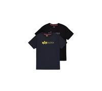 T-shirt Alpha Industries Label (x2) Noir S