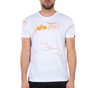 T-shirt Alpha Industries Lightning AOP Blanc XL