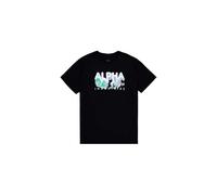 ALPHA INDUSTRIES T-Shirt 'Nebu' mélange de couleurs / noir, Taille M