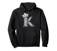 T-Shirt Alphabet Initiale Lettre K et King Queen Crown Tee Sweat à Capuche