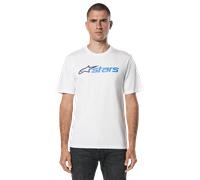 T-Shirt Alpinestars Blaze 2.0 CSF Blanc/Bleu Marine/BleuM Blanc,Bleu Marine,Bleu