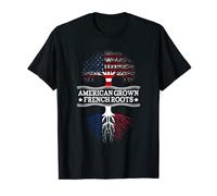 T-shirt American Grown With French Roots Gift France T-Shirt