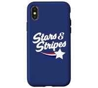 T-Shirt Amérique étoiles et Rayures 4 Juillet Mignon Patriotique Coque pour iPhone X/XS