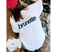 T-shirt ample à col rond pour femmes, orné d'un slogan de style français, pour filles blondes et brunes, idéal pour les vacances, les voyages, la plage et les activités sportives décontractées. L,M,S,